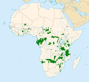African Elephant Map: This file is licensed under the Creative Commons Attribution-Share Alike 2.5 Generic, 2.0 Generic and 1.0 Generic license